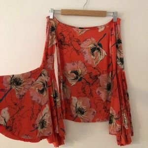 Free People Off Shoulder Bell sleeve Top